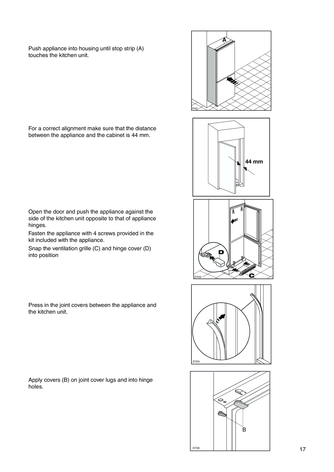 Zanussi ZI 921/8 FF manual 44 mm 