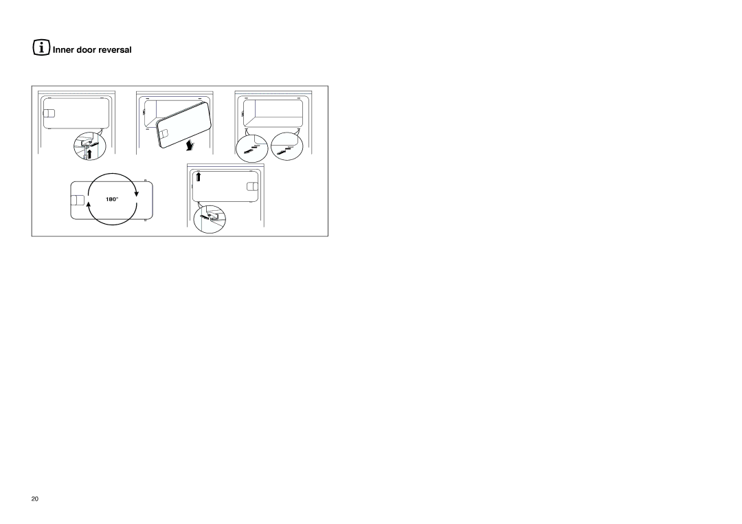 Zanussi ZI 9234 manual Inner door reversal 