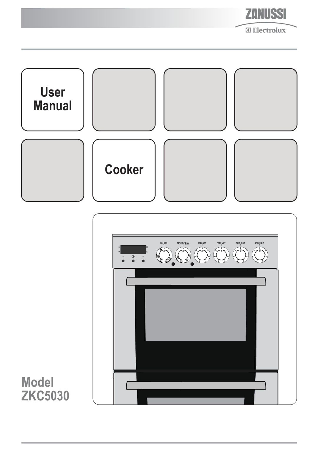 Zanussi ZKC5030 user manual User Manual Cooker 