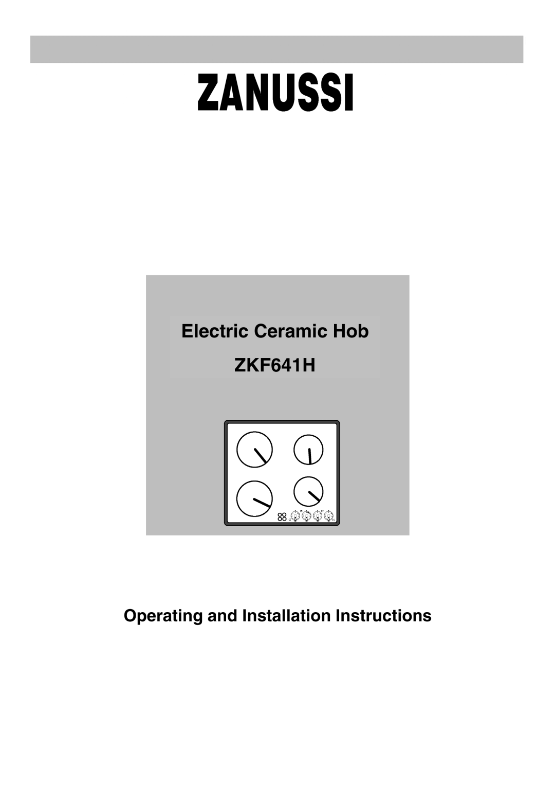 Zanussi ZKF641H manual 