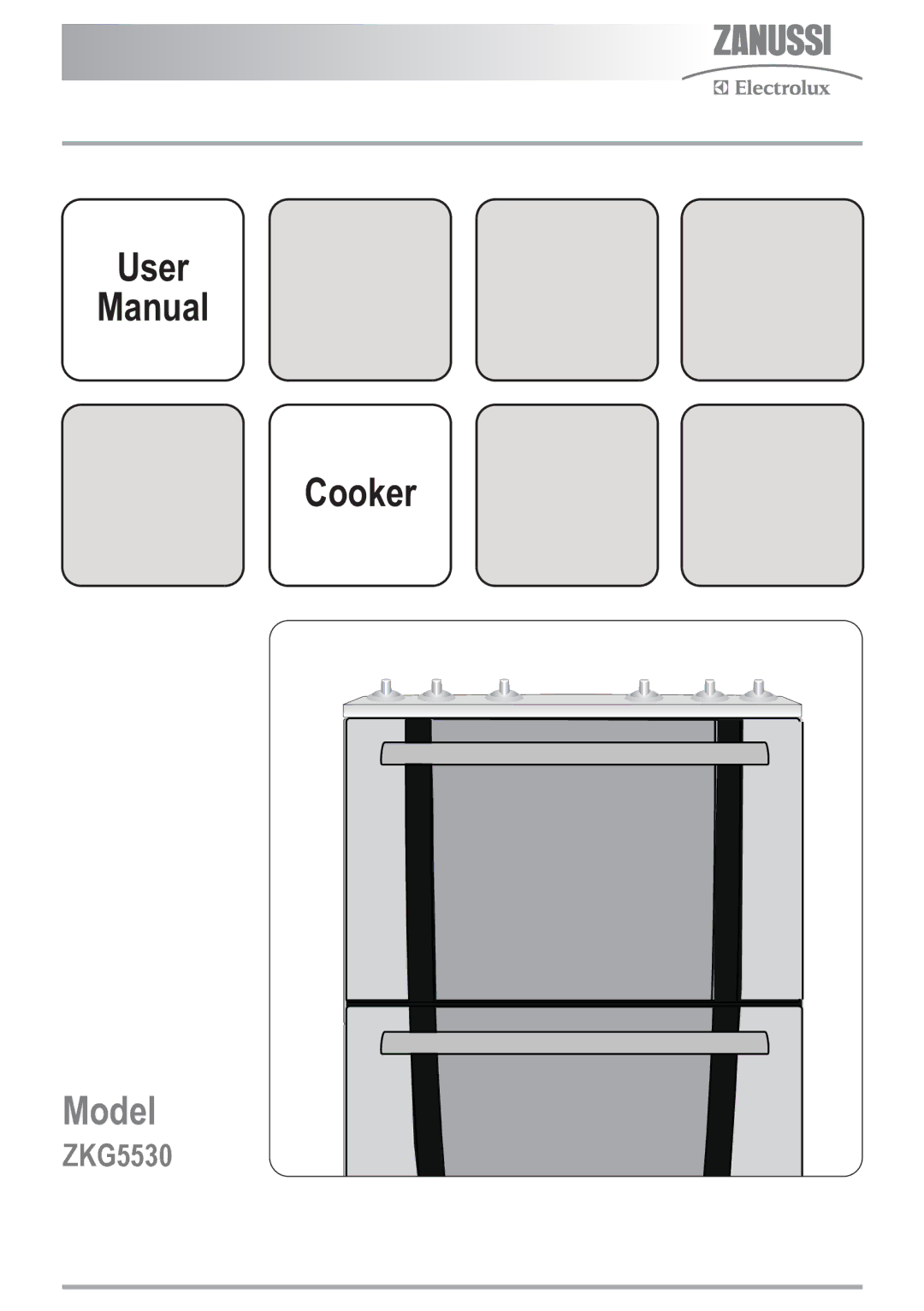 Zanussi user manual ZKG6040ZKG5530WFN 