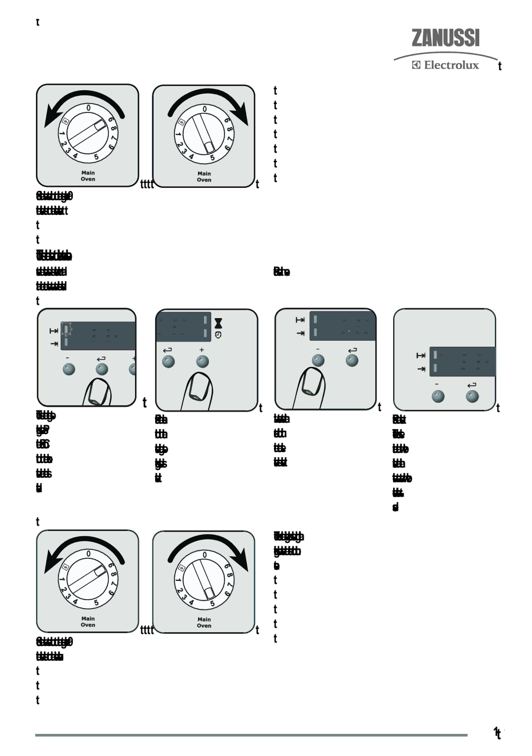 Zanussi ZKG6040ZKG6040WFN user manual To set the timer to switch off only 