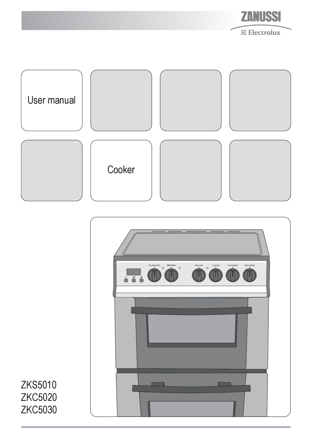 Zanussi ZKC5020, ZKS5010 user manual Cooker 