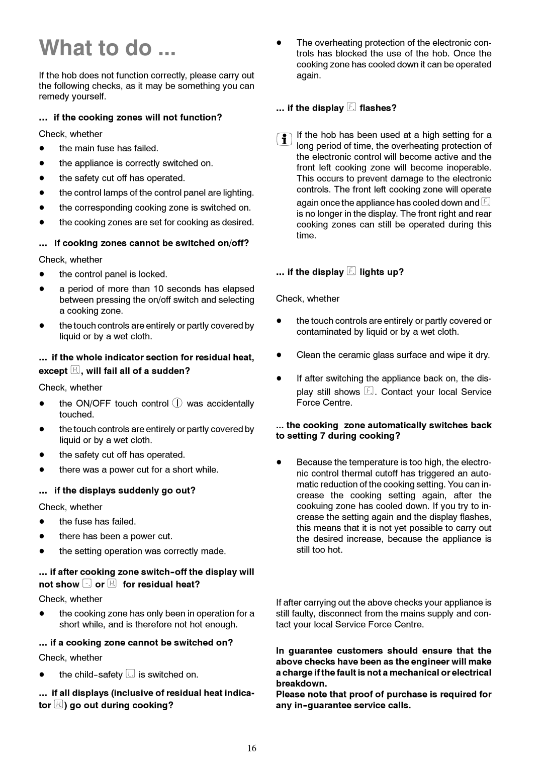 Zanussi ZKT 622 HN, ZKT 622 HX installation instructions What to do 