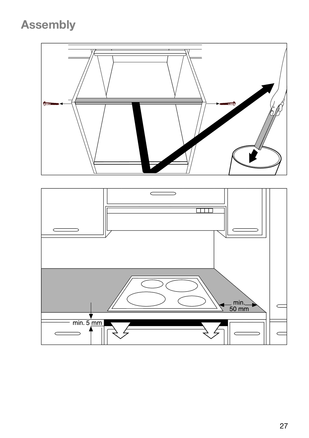 Zanussi ZKT631DX manual Assembly 