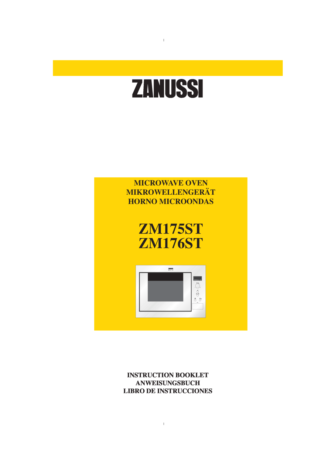 Zanussi manual ZM175ST ZM176ST, Microwave Oven Mikrowellengerät Horno Microondas 