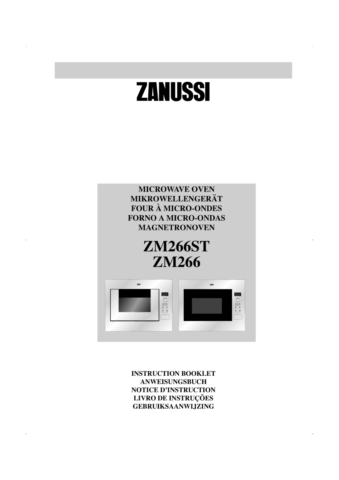 Zanussi manual ZM266ST 