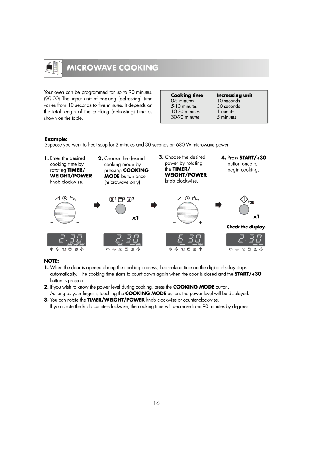 Zanussi ZM266STG manual Microwave Cooking, Weight/Power 