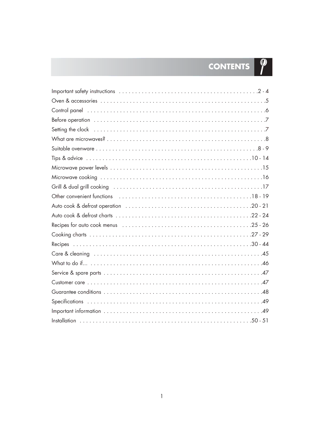 Zanussi ZM266STG manual Contents 