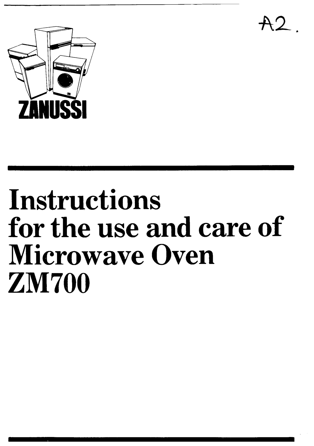 Zanussi ZM700 manual 