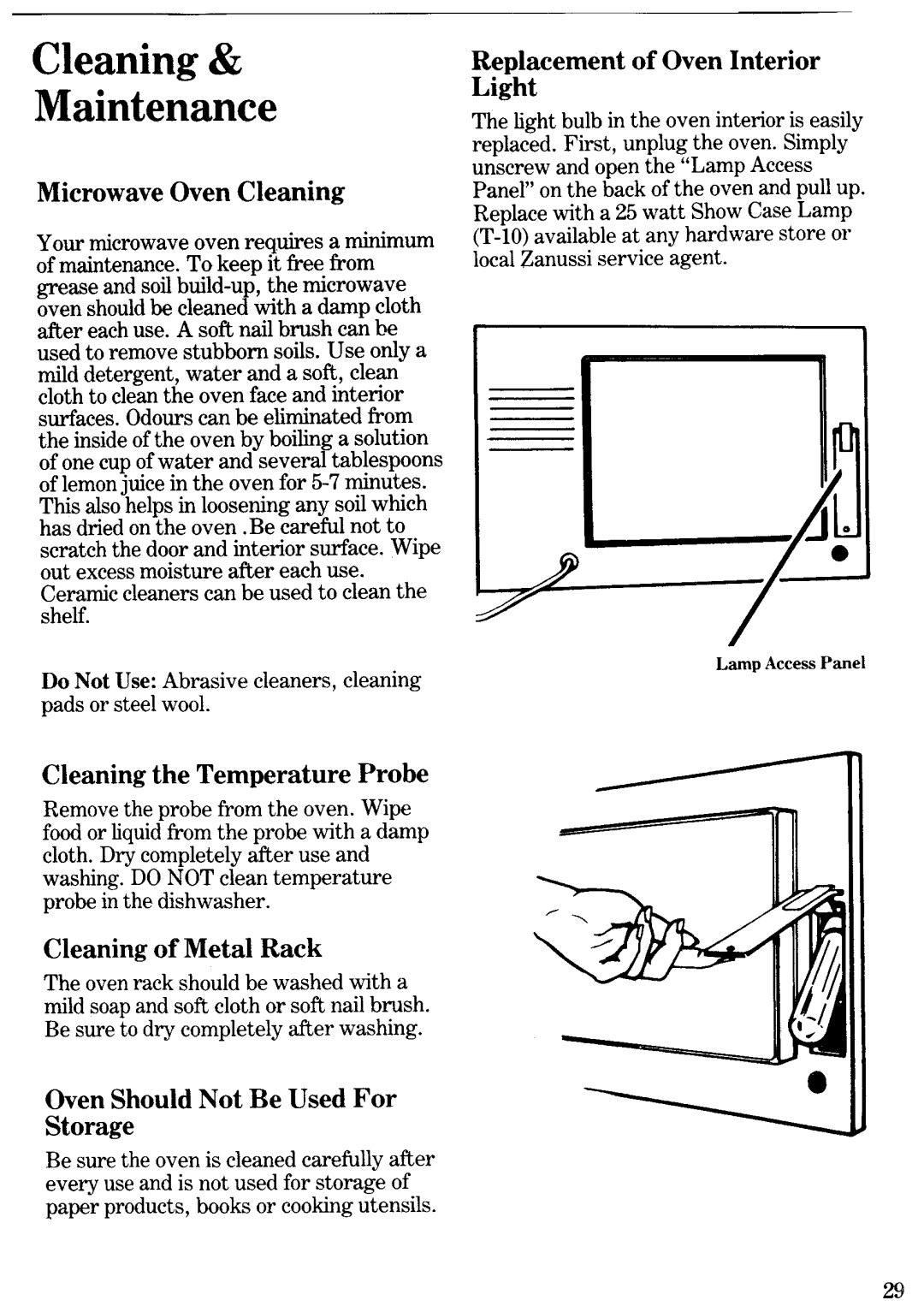 Zanussi ZM700 manual 