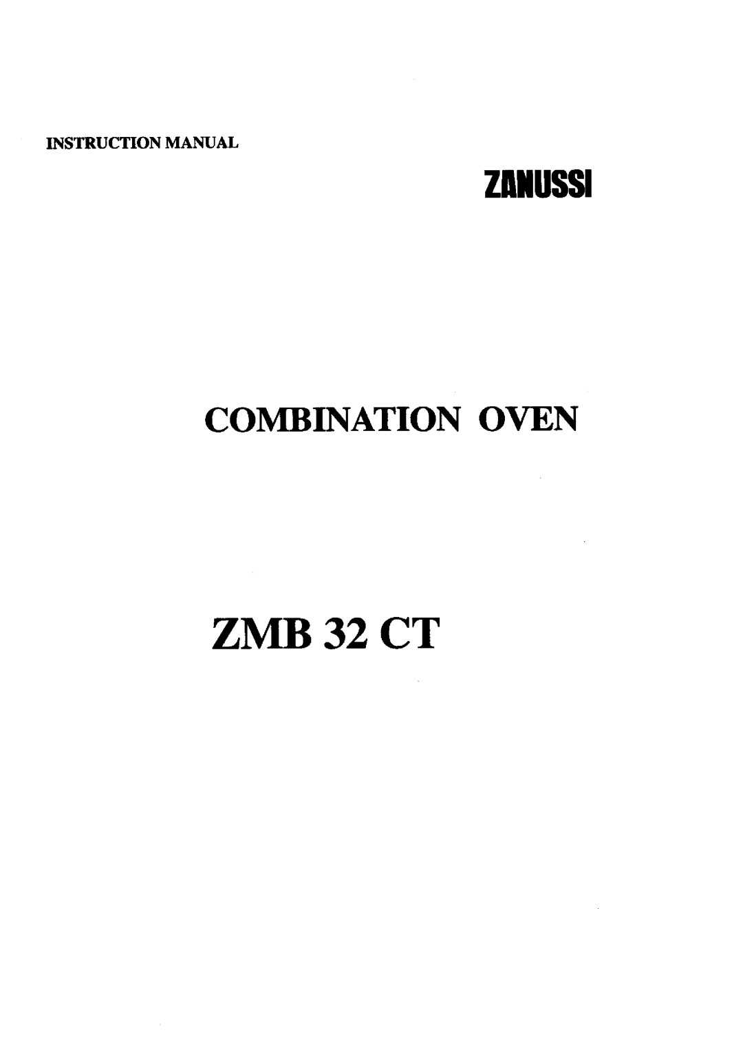 Zanussi ZMB 32 CT manual 