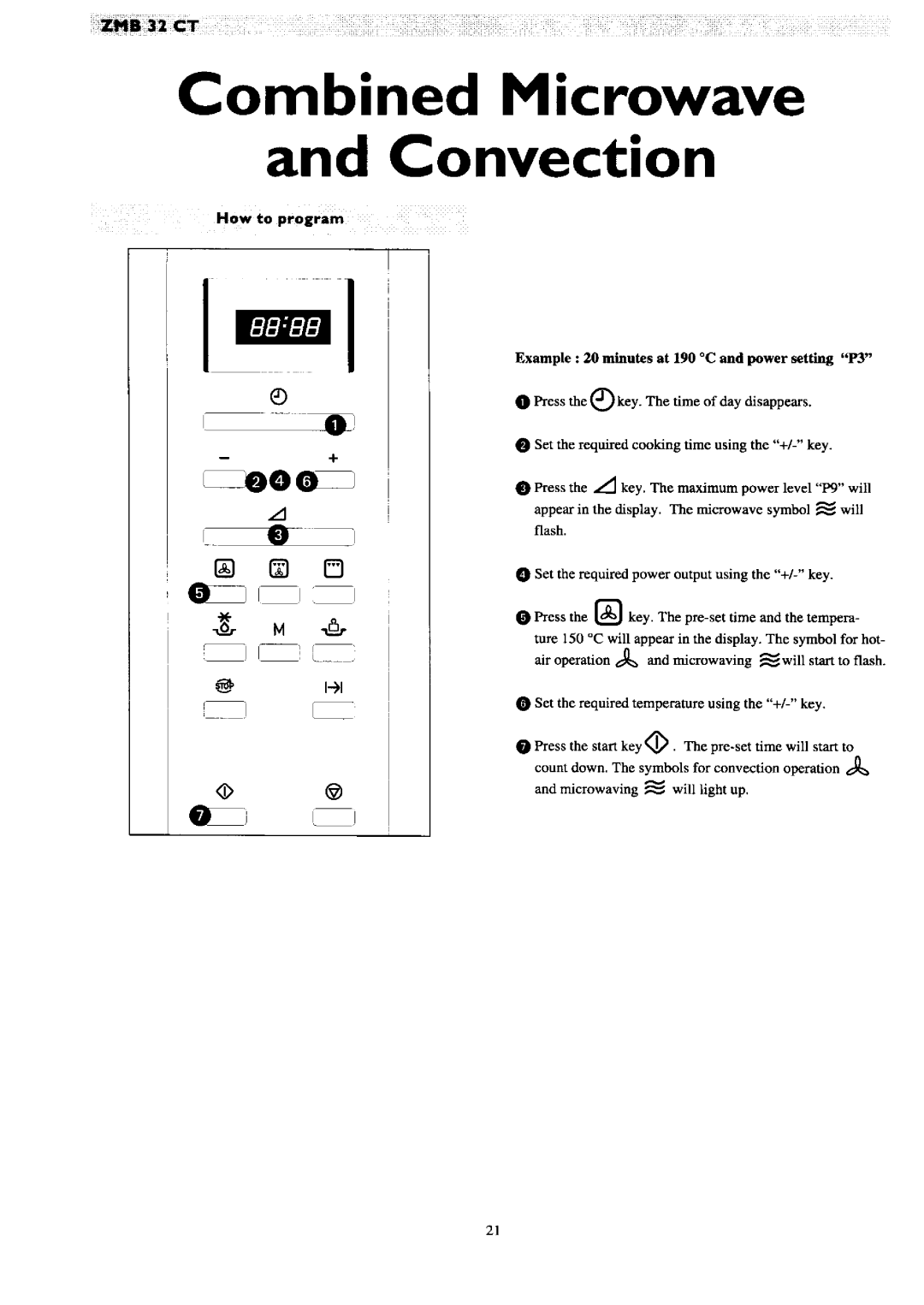 Zanussi ZMB 32 CT manual 