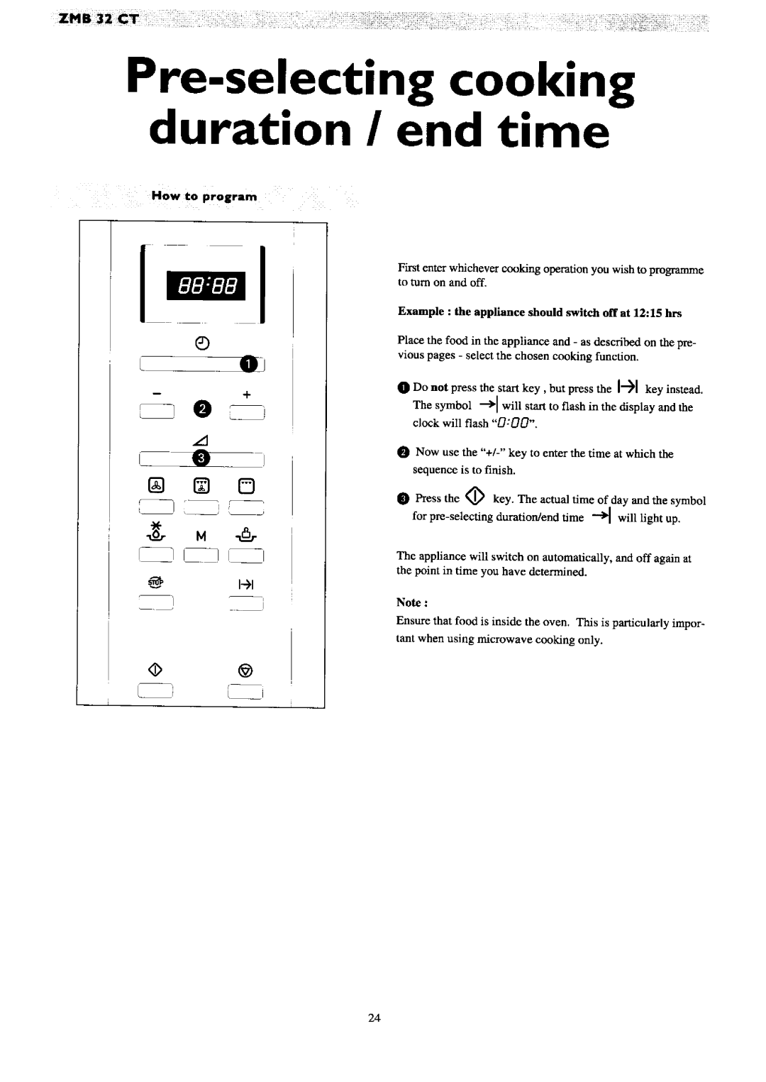 Zanussi ZMB 32 CT manual 