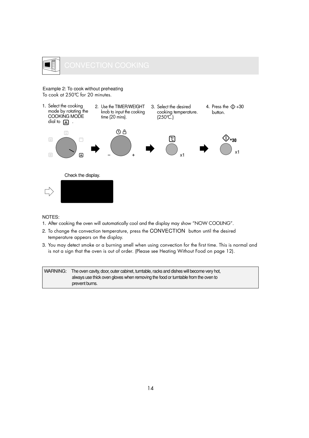 Zanussi ZMC40ST manual Example 2 To cook without preheating, Use the TIMER/WEIGHT 