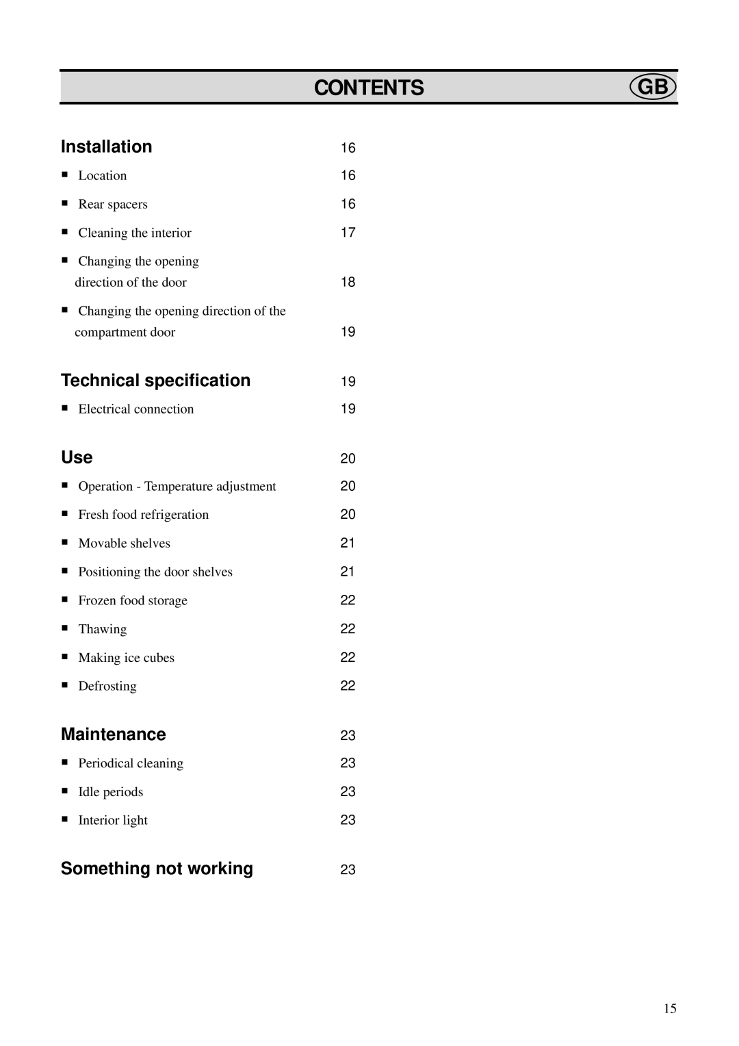 Zanussi ZO 29 N, ZO 29 Y, ZO 29 S manual Contents 