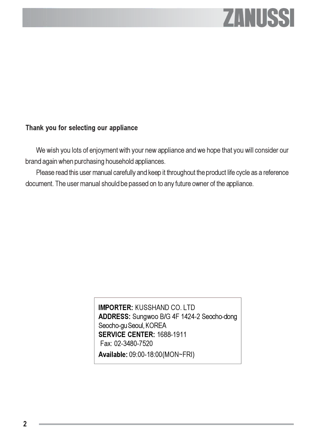 Zanussi ZOB 691 manual Thank you for selecting our appliance 