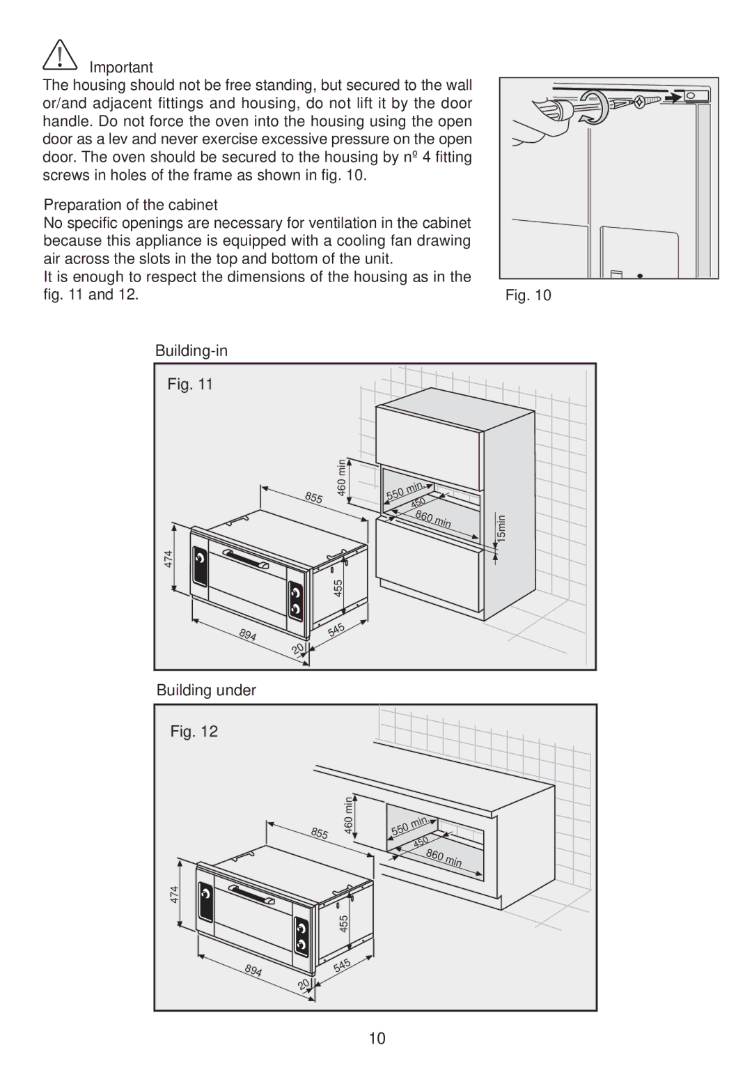 Zanussi ZOB 9900 X manual Building-in 