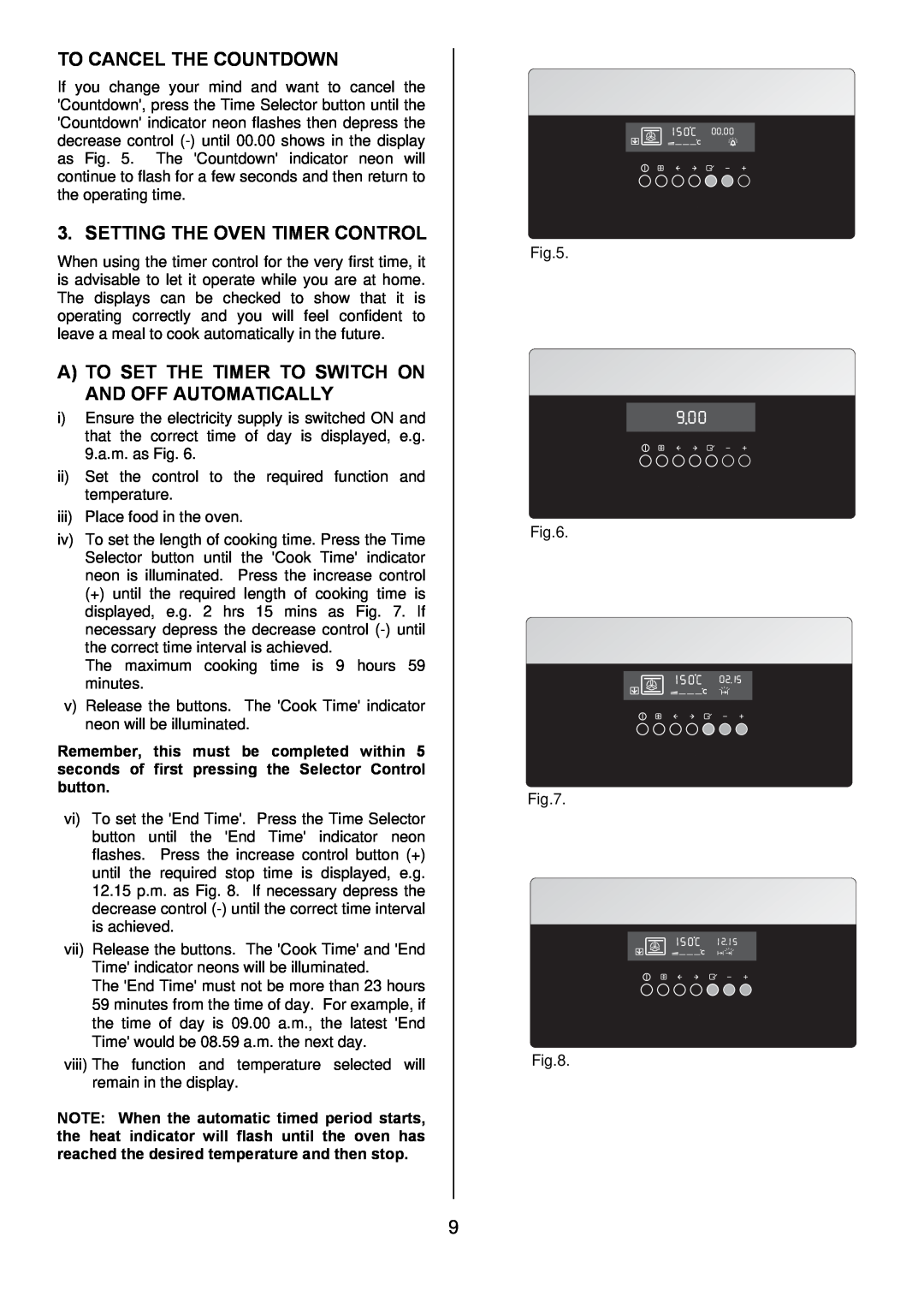 Zanussi ZOD 685 manual To Cancel The Countdown, Setting The Oven Timer Control 