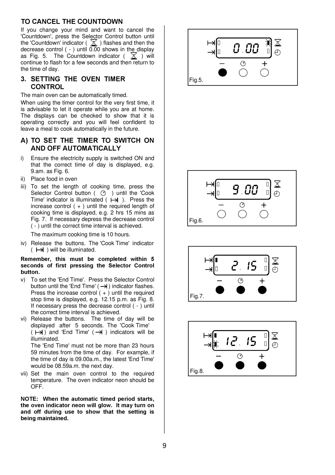 Zanussi ZOD 890 manual To Cancel the Countdown, Setting the Oven Timer Control 