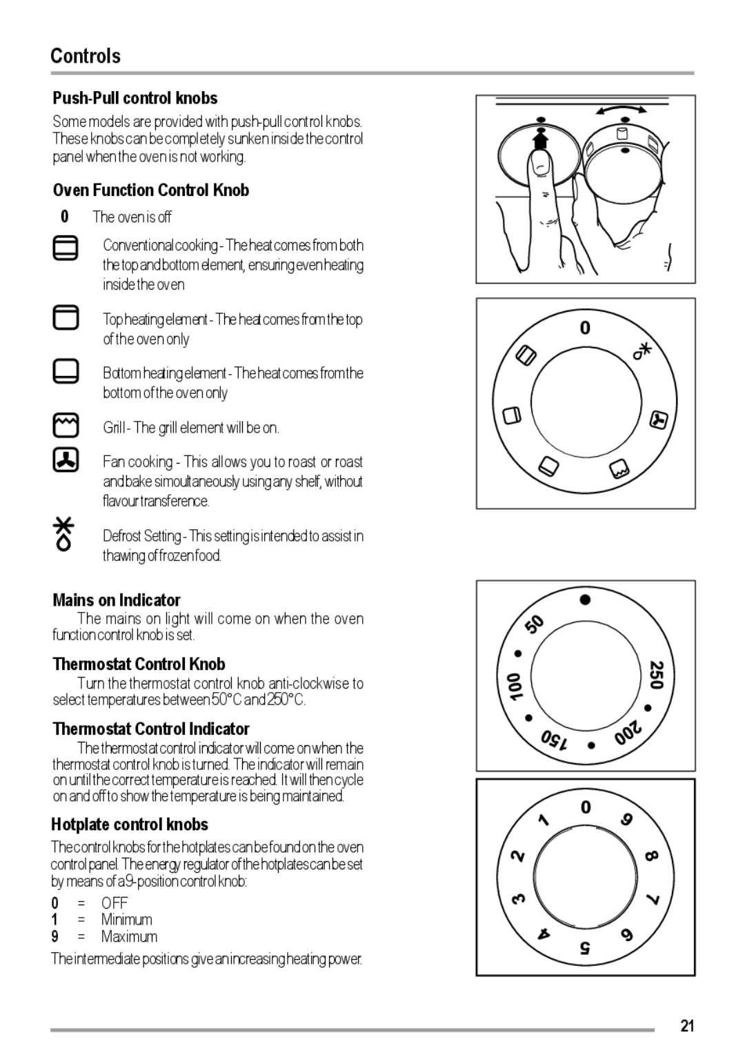 Zanussi ZOU 363 user manual Controls 