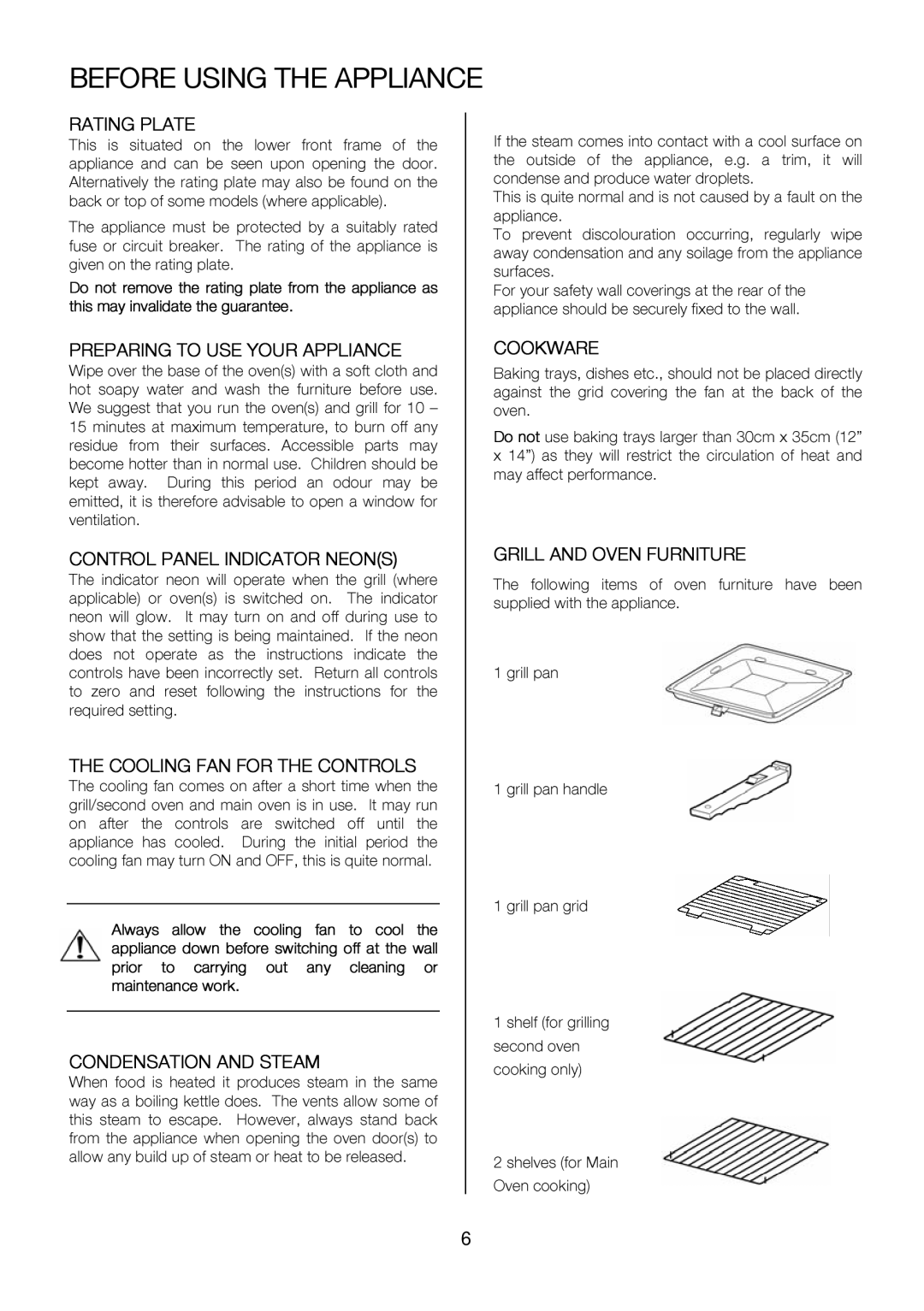 Zanussi ZOU 575 manual Fusegiv, Eswatermximum, Shwthatthe, Before Using the Appliance 