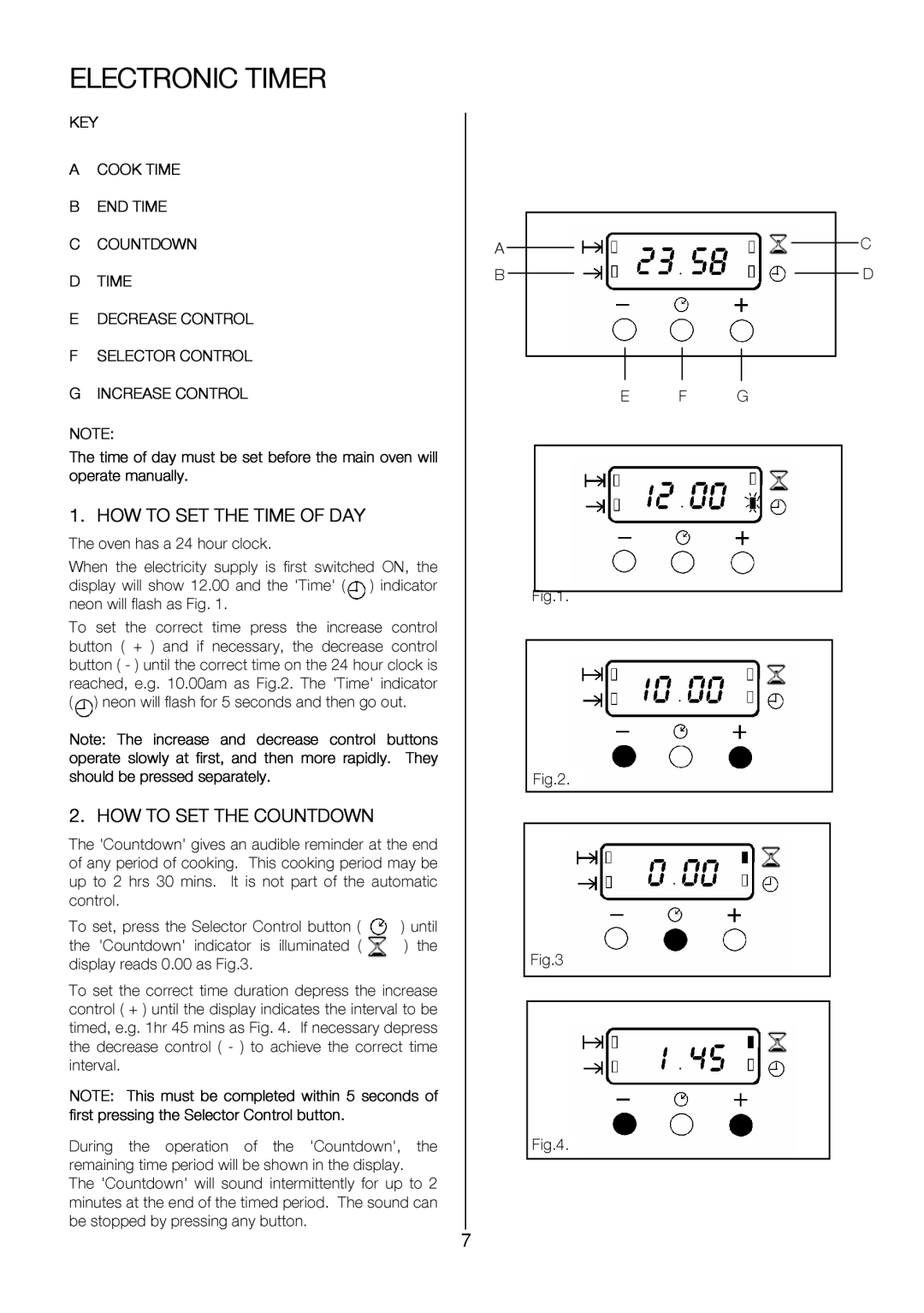 Zanussi ZOU 575 manual Electronic Timer, Whenthe, Goout, Tocntrol+until Displayindicatpresstheintrvaltob 