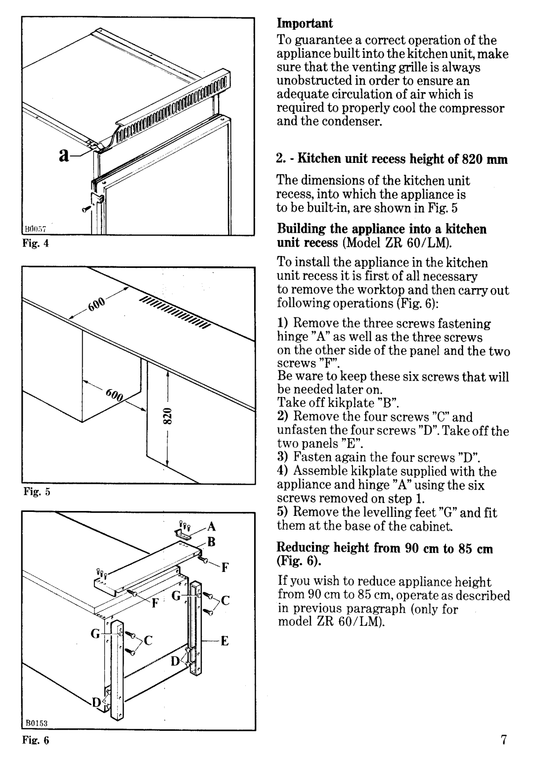 Zanussi ZR 6/L, ZR 60/LM manual 