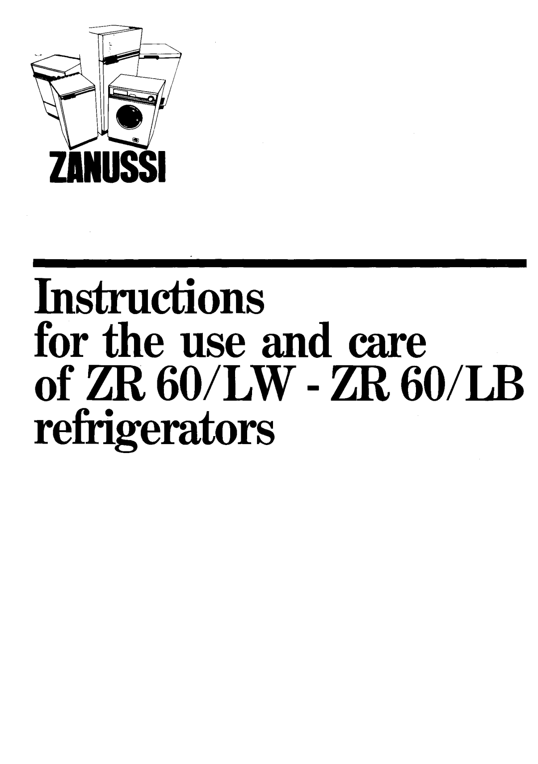 Zanussi ZR 60/LB, ZR 60/LW manual 