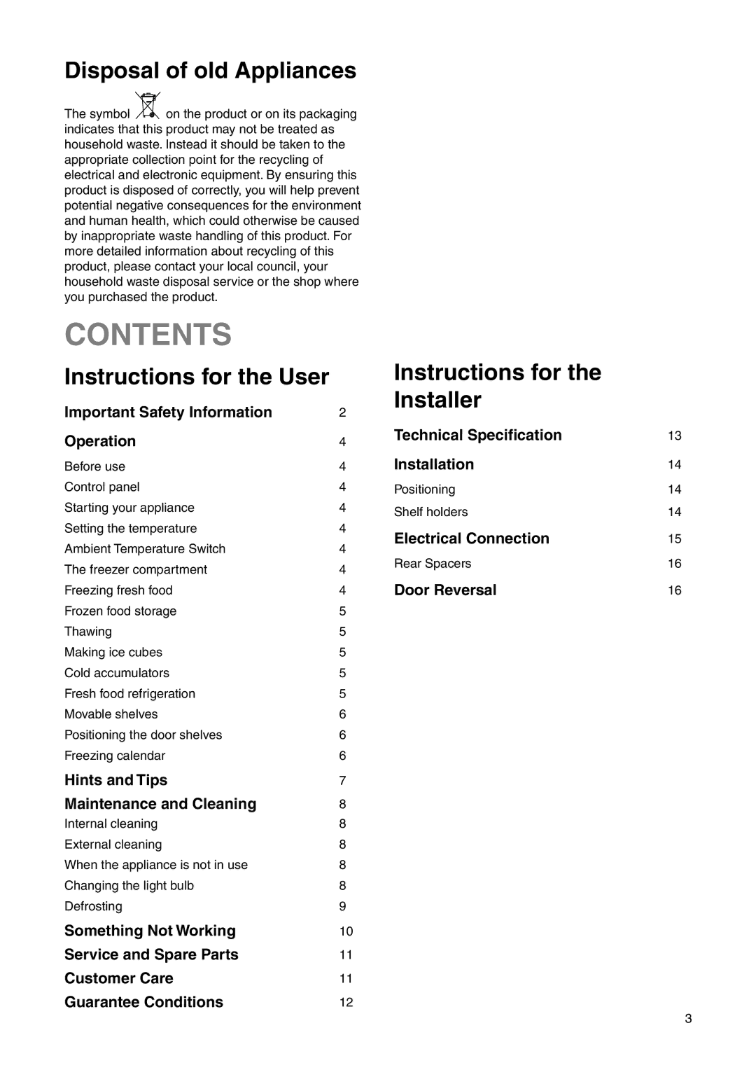 Zanussi ZRB 3225 X user manual Contents 