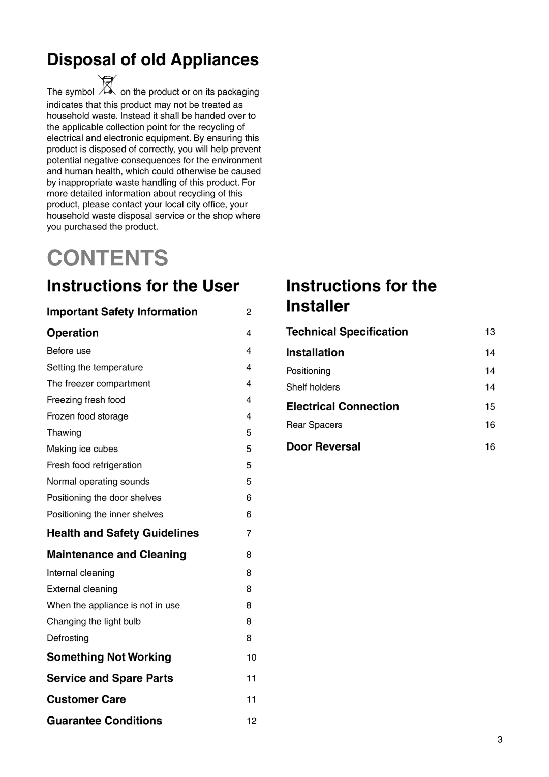 Zanussi ZRB 7825 W user manual Contents 