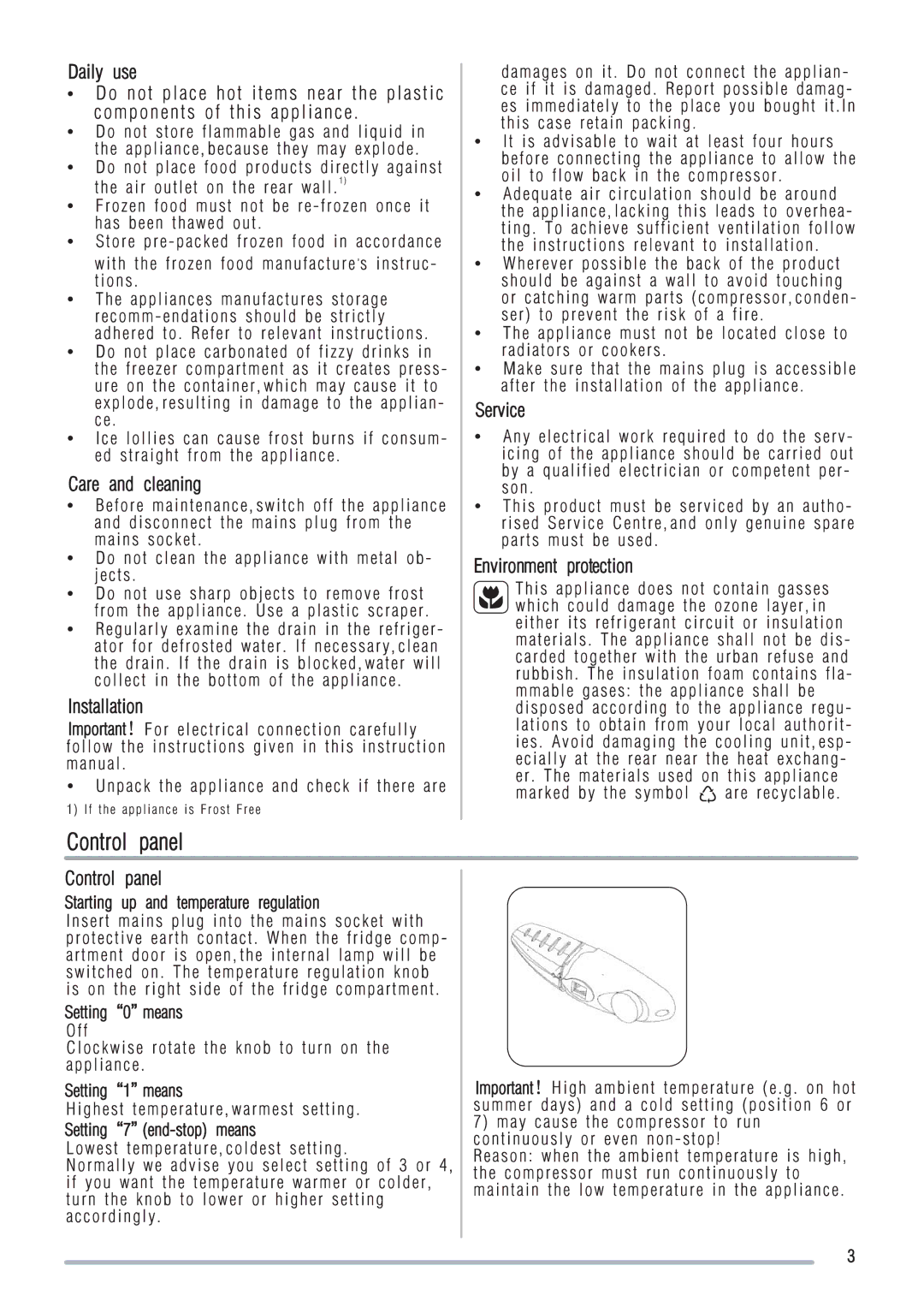 Zanussi ZRB227WO, ZRB227XO user manual 