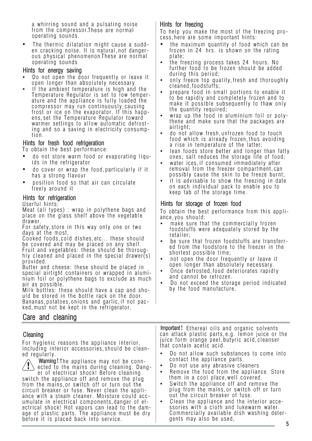 Zanussi ZRB227WO, ZRB227XO user manual 