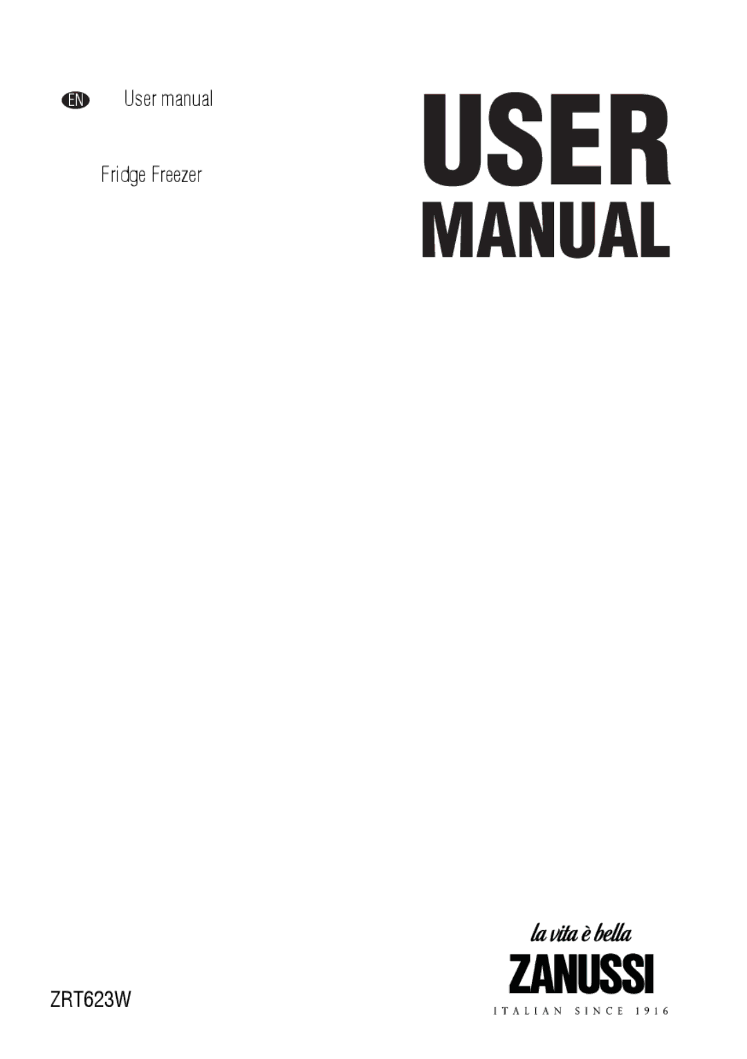 Zanussi ZRT623W user manual 