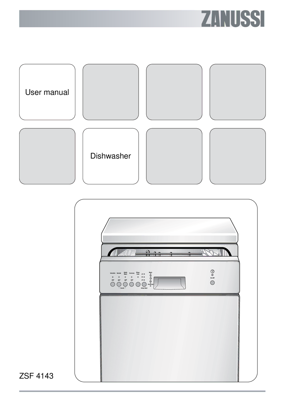 Zanussi ZSF 4143 user manual Dishwasher ZSF 