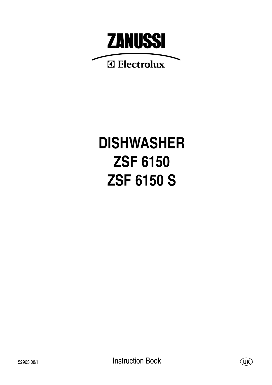 Zanussi ZSF 6150 S manual Dishwasher 