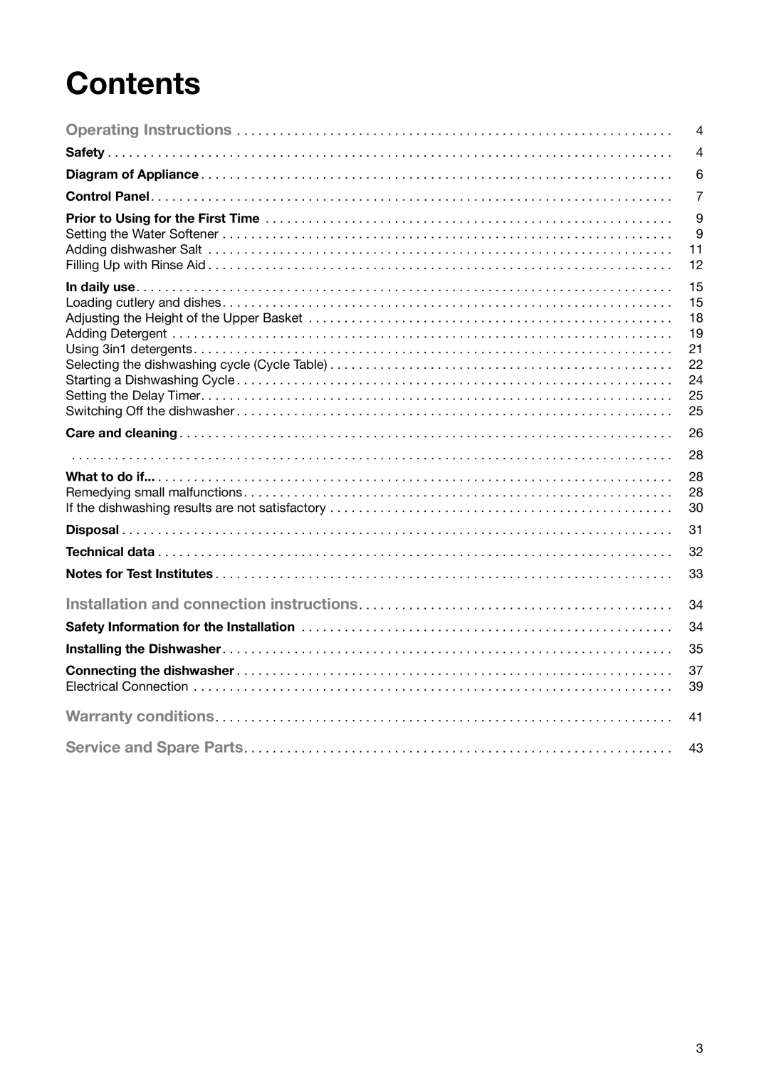 Zanussi ZSF 6171 manual Contents 