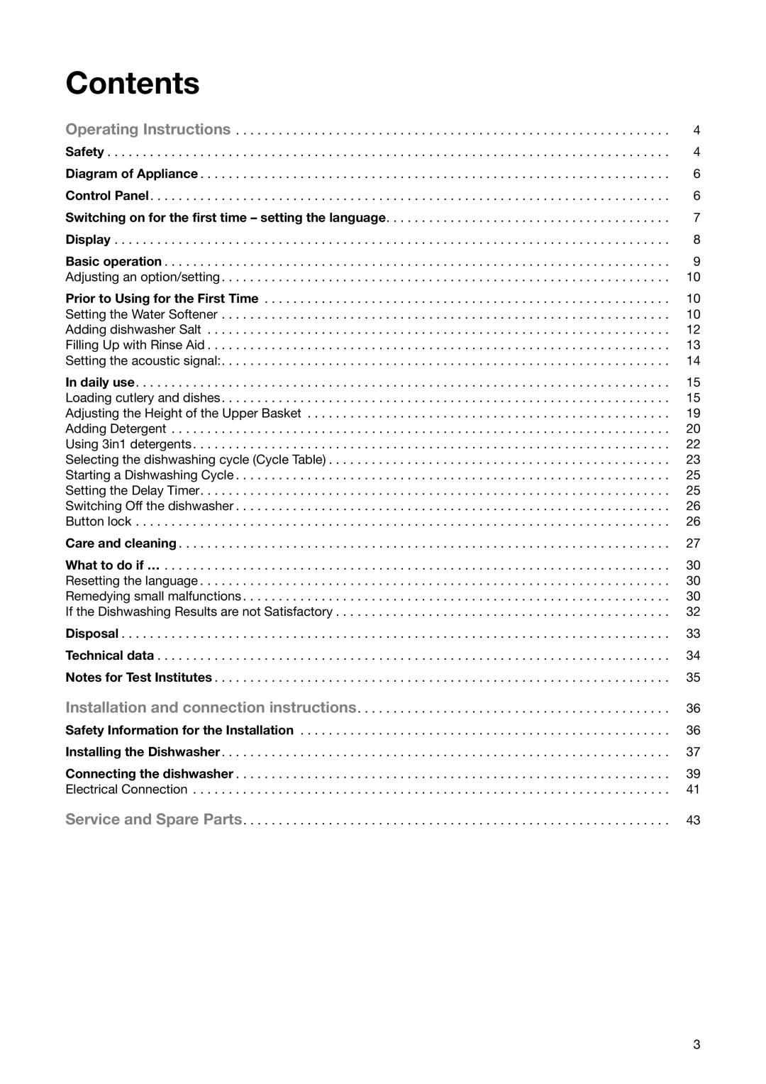 Zanussi ZSF 6280 manual Contents 