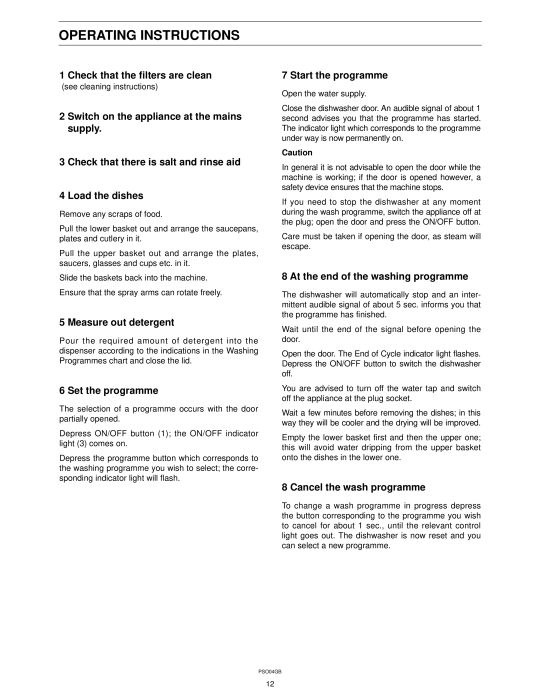 Zanussi ZT 415 manual Operating Instructions 