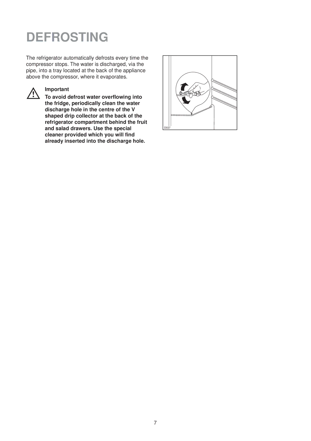 Zanussi ZT 56 RA manual Defrosting 