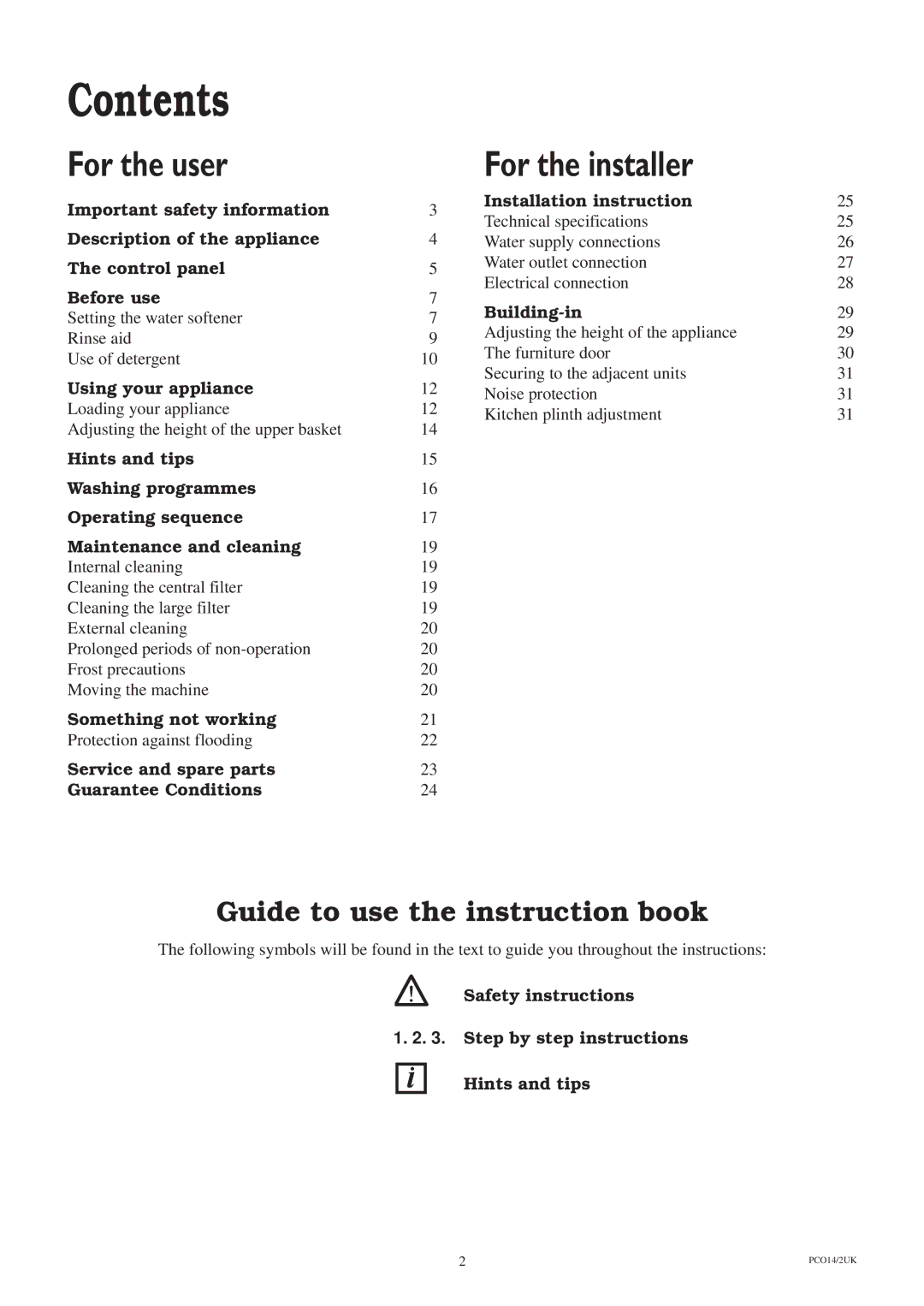 Zanussi ZT 6810 manual Contents 