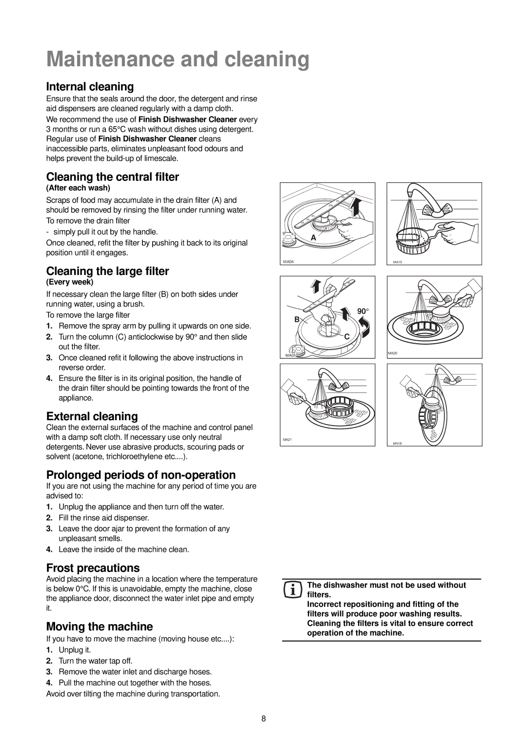 Zanussi ZT 695 manual Maintenance and cleaning 