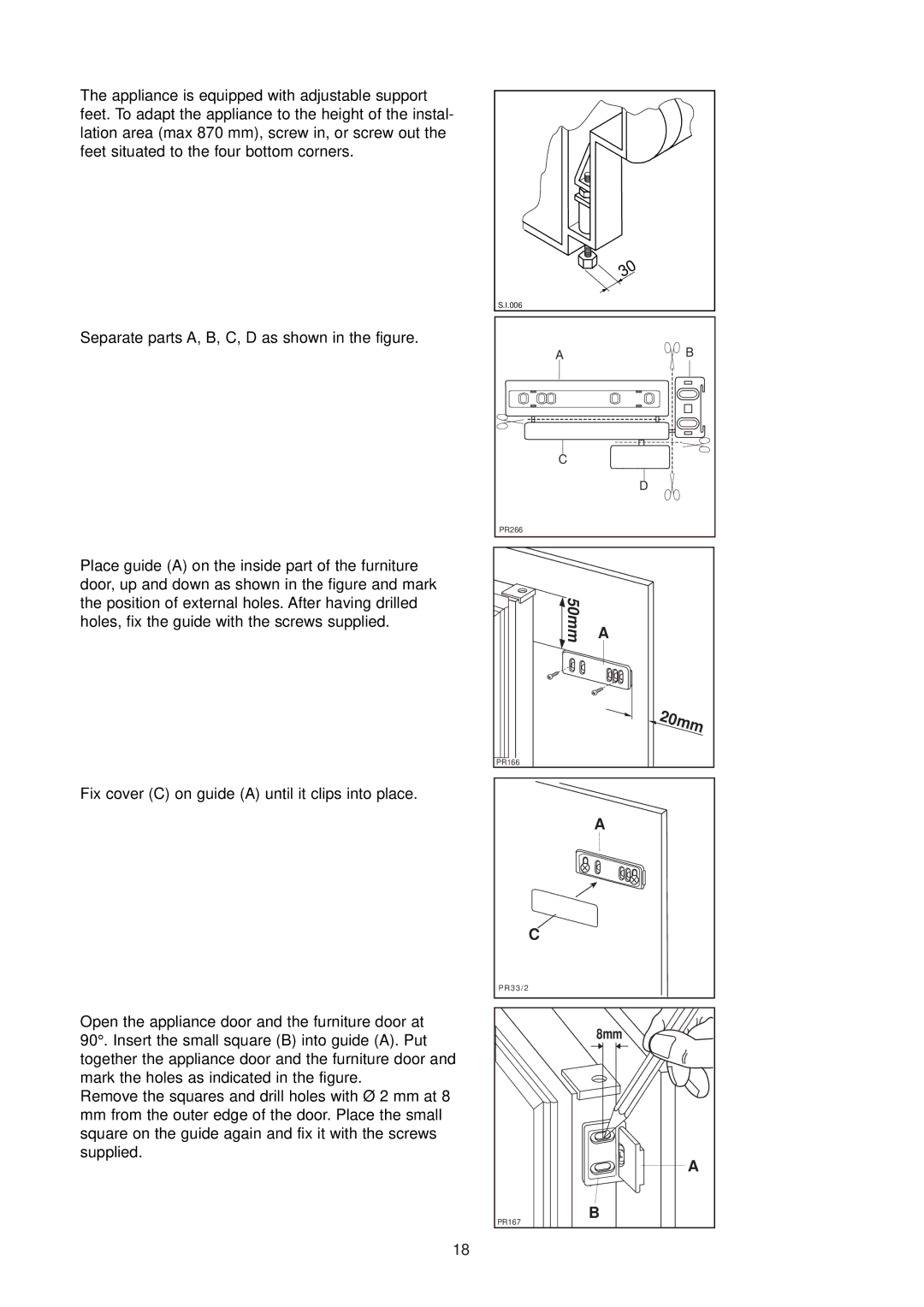 Zanussi ZU 7155 manual 50mm 