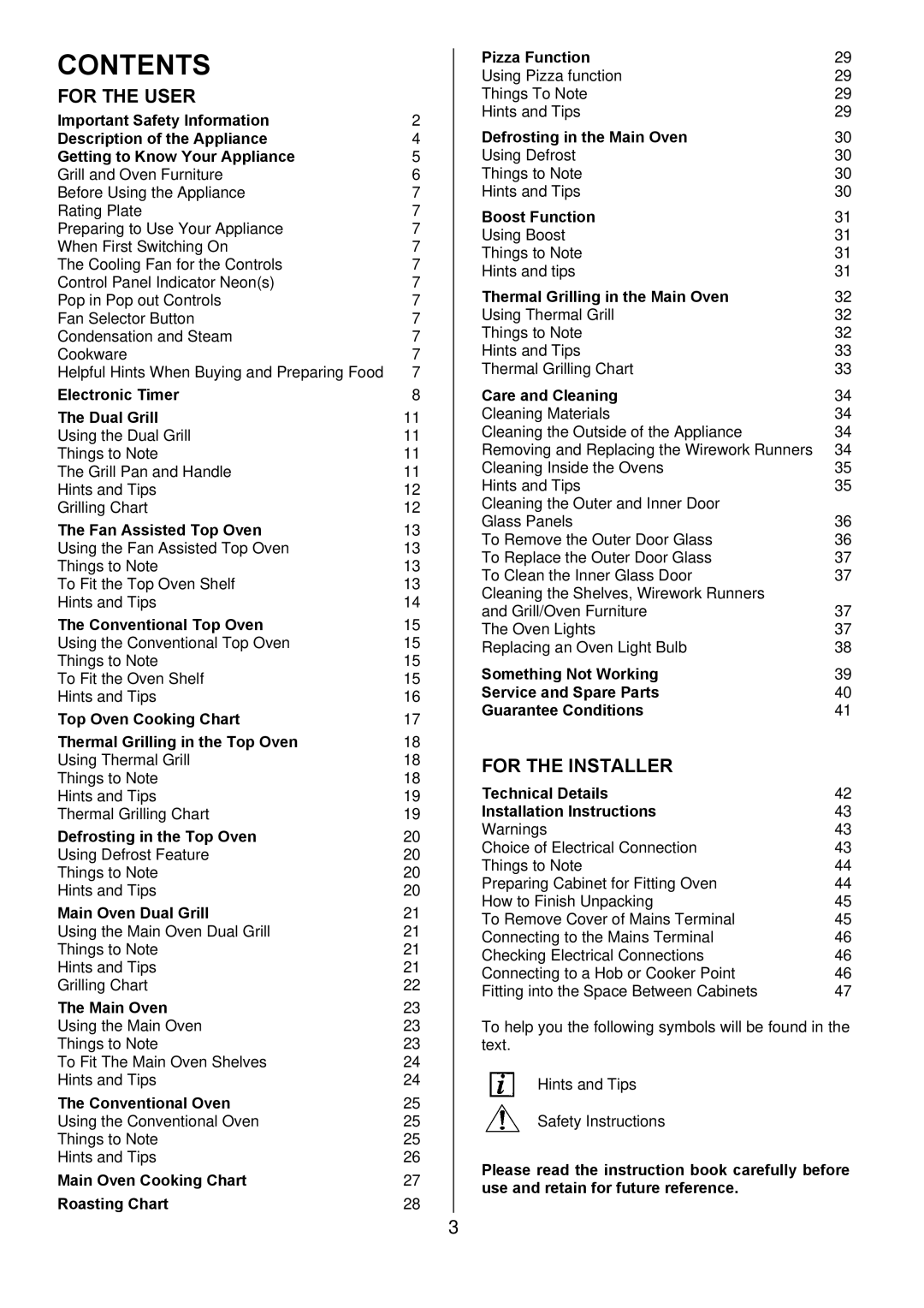 Zanussi ZUQ 875 manual Contents 