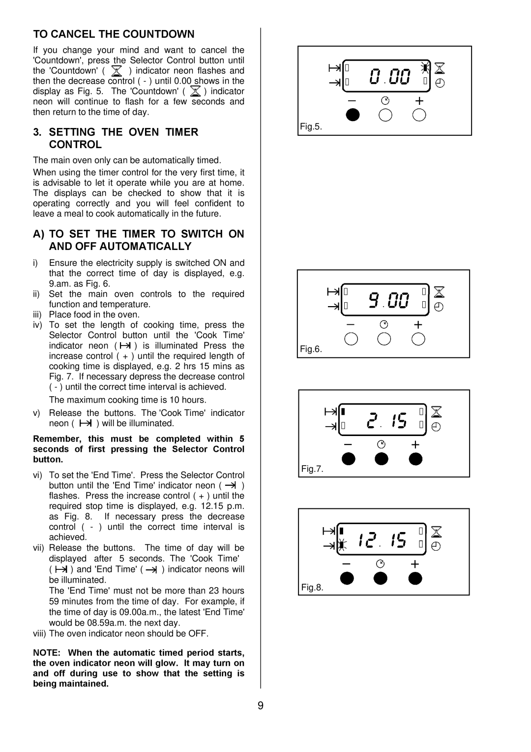 Zanussi ZUQ 875 manual To Cancel the Countdown, Setting the Oven Timer Control 