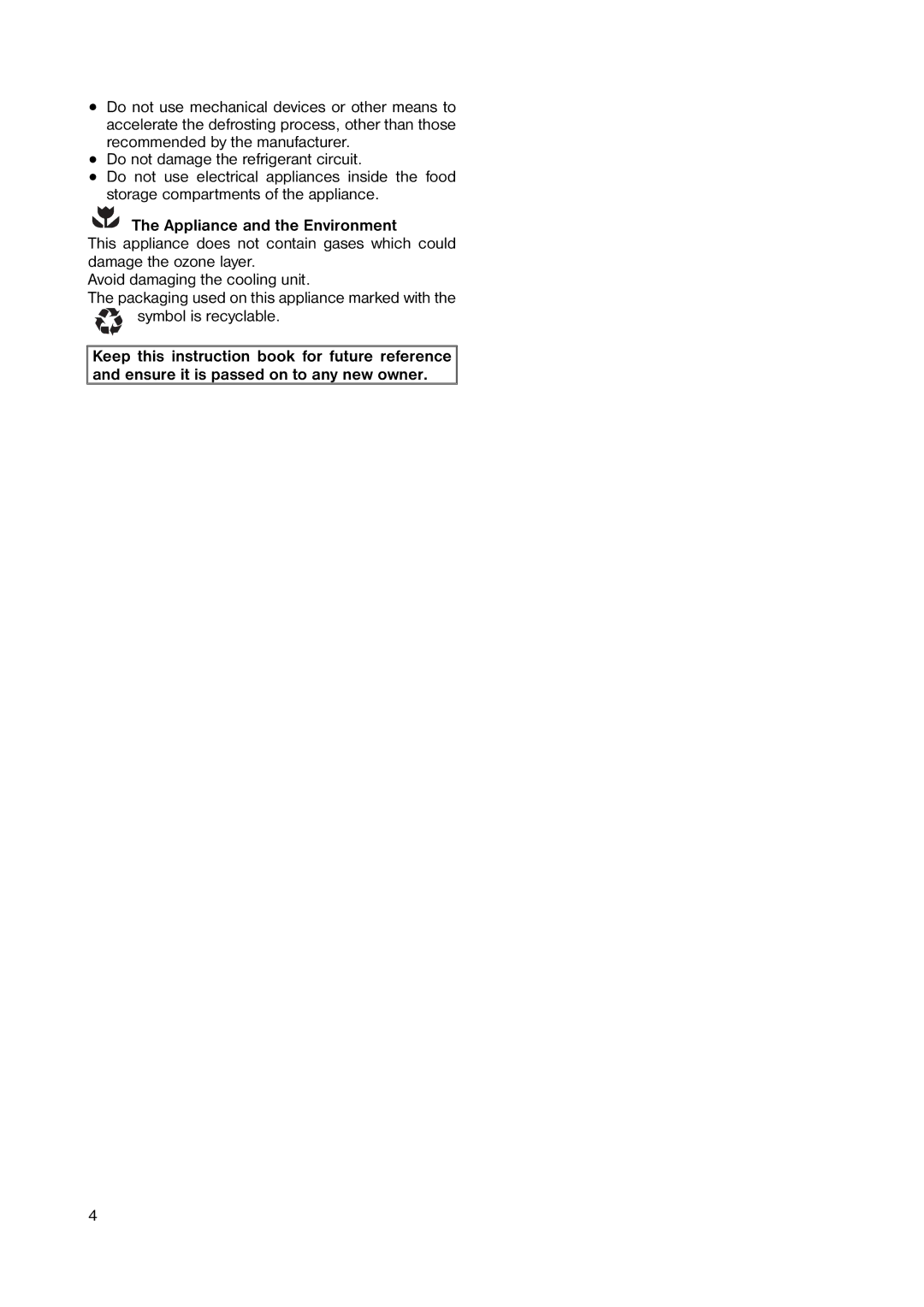 Zanussi ZUT 113S manual Appliance and the Environment 