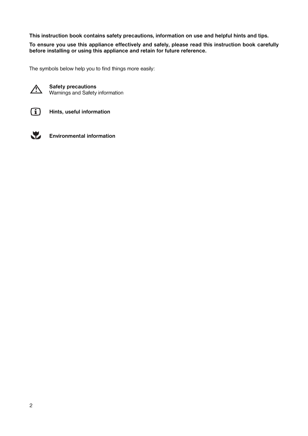 Zanussi ZUT 133W6 manual Symbols below help you to find things more easily 