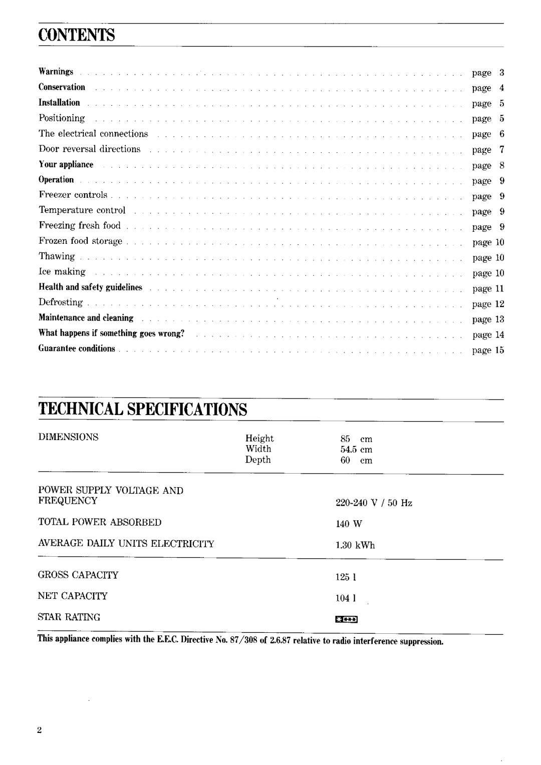 Zanussi ZV 45 manual 