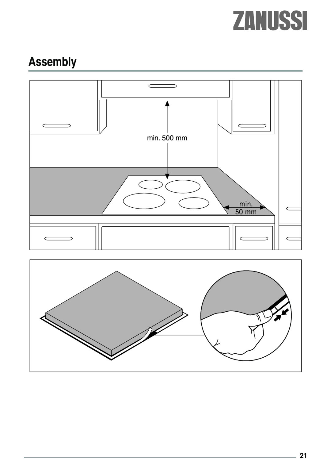 Zanussi ZVH 66 F manual Assembly 