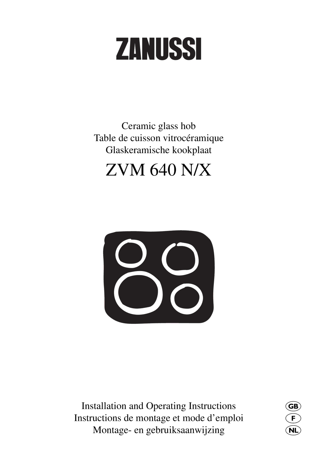 Zanussi ZVM 640 N/X operating instructions 